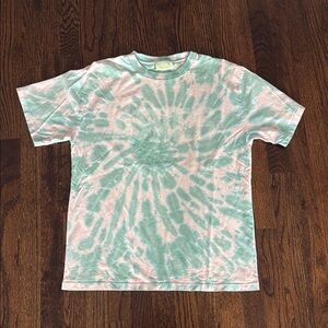 Tie-Dye T-Shirt in Green and White